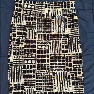 LuLaRoe Black and White Midi Pencil Skirt